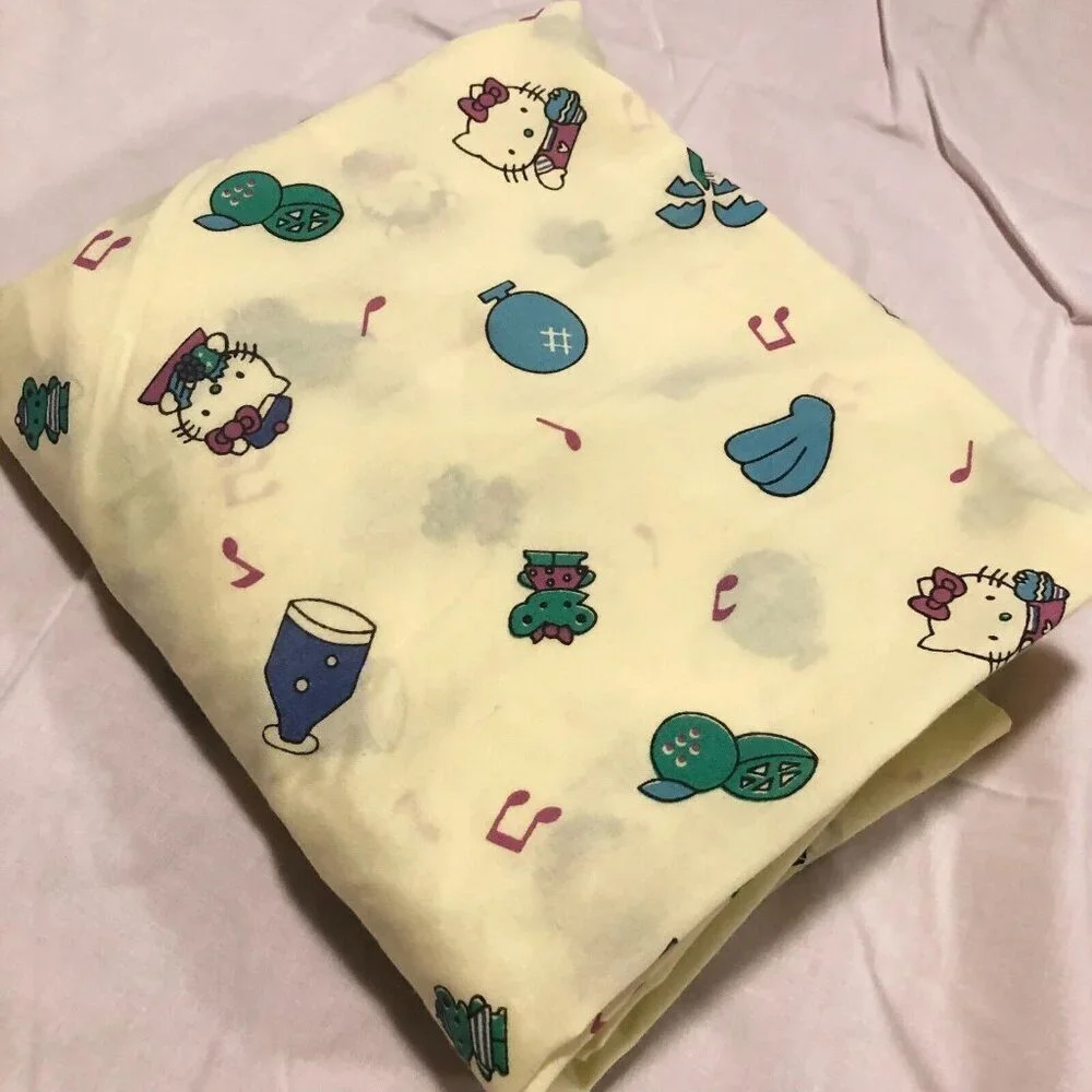 Hello Kitty Crib Bedding Sheet Balloons Music Notes Baby Toddler Sheet